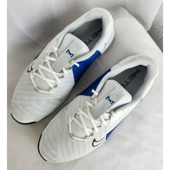 MEN'S NIKE METCON 9 WHITE BLUE BLACK DZ2617-700 WEIGHTLIFTING GYM - Picture 4 of 10